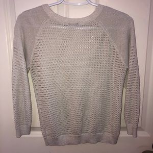 EXPRESS Open Knit Silver Sweater
